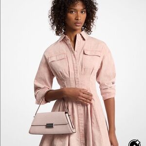 Michael Kors Garment-Dyed Denim Shirtdress